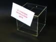 Urna box in plexiglass con tasca per messaggio